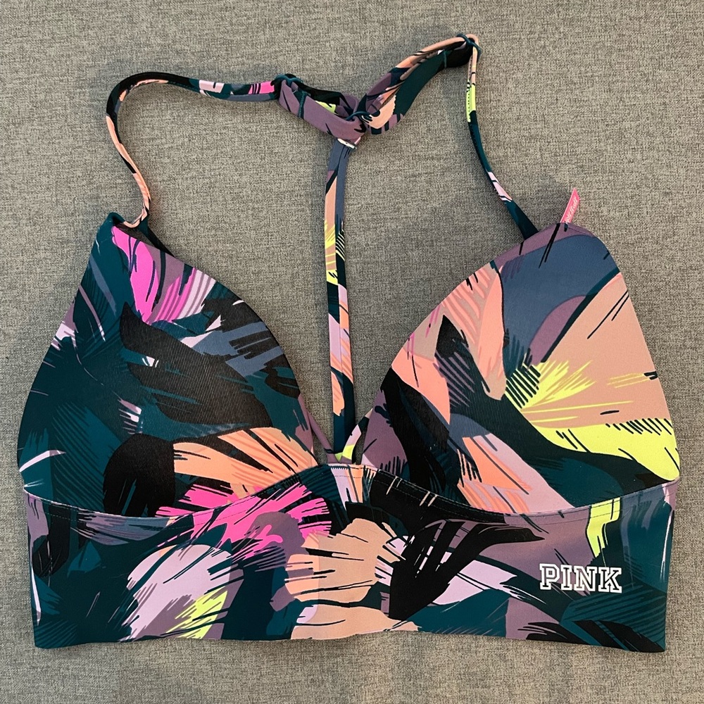 NWT VS PINK Bonded Padded Push Up T-Back Bralette